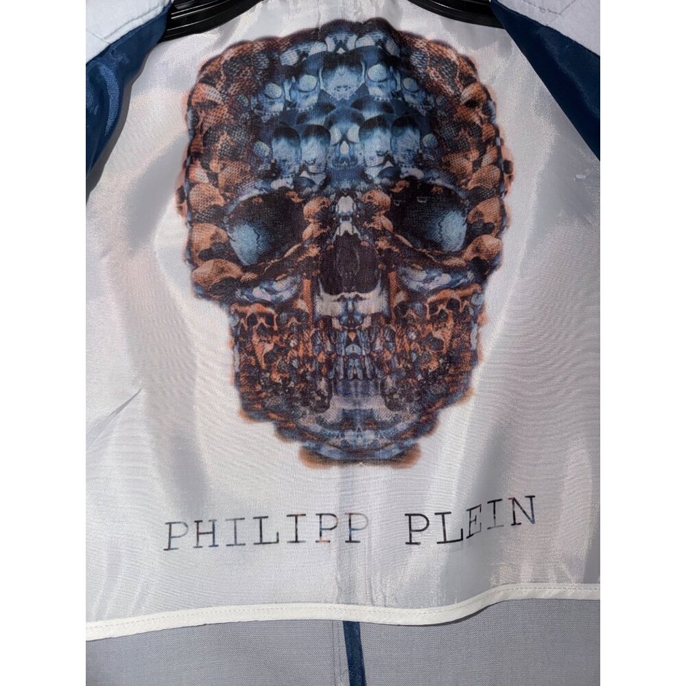 Philipp Plein Homme Men’s Limited Edition Light Blue Skull Lined Blazer - Picture 5 of 16